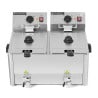 Professional Deep Fryer 2 x 8 L with Drain - Dynasteel