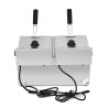 Freidora Profesional 2 x 8 L con Drenaje - Dynasteel