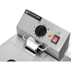 Friteuse Professionnelle 2 x 8 L avec Vidange - Dynasteel