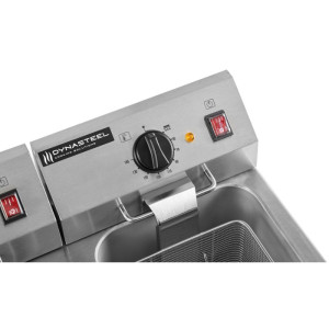 Freidora Profesional Premium 2 x 8 L con Drenaje - Dynasteel