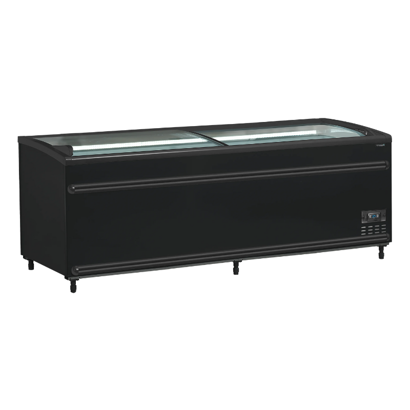 Réfrigérateur Congélateur Couvercle Vitré Incurvé - Noir - 584 L - TEFCOLD Réfrigérateur Congélateur Couvercle Vitré Incurvé - Noir - 584 L - TEFCOLD