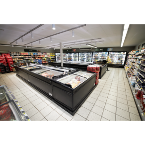 Refrigerador Congelador Tapa de Vidrio Curvado - Negro - 584 L - TEFCOLD