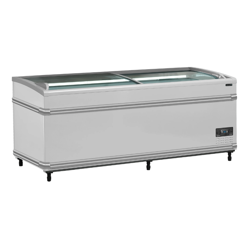 Refrigerador Congelador Tapa de Vidrio Curvado - Blanco - 500 L - TEFCOLD Refrigerador Congelador Tapa de Vidrio Curvado - Blanco - 500 L - TEFCOLD
