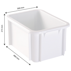 Bac Rectangular 15 L Blanco