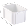 Bac Rectangular 15 L Blanco