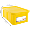Bac Rectangular 35 L + Tapa Amarilla HACCP