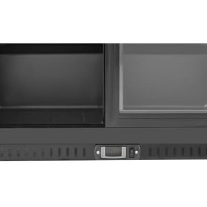 Barra Trasera Refrigerada 2 Puertas de Vidrio - Interior Negro Dynasteel