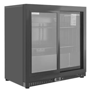 Barra Trasera Refrigerada 2 Puertas de Vidrio - Interior Negro Dynasteel