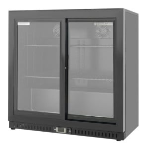 Barra Trasera Refrigerada 2 Puertas de Vidrio - Interior Negro Dynasteel