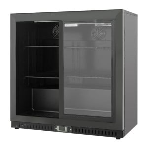 Barra Trasera Refrigerada 2 Puertas de Vidrio - Interior Negro Dynasteel