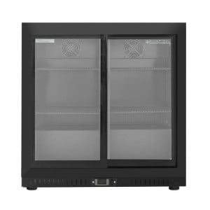 Barra Trasera Refrigerada 2 Puertas de Vidrio - Interior Negro Dynasteel