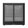 Barra Trasera Refrigerada 2 Puertas de Vidrio - Interior Negro Dynasteel
