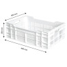 Caisse 600 X 400 Ajouree 40L Blanc - Gilac
