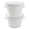 Baquet Rond Fond Renforce 50L Blanc - Gilac