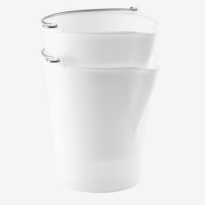 12L White Stainless Steel Pouring Spout Bucket - Gilac