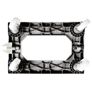 Socle Rodante 4 Ruedas Giratorias - Chapa de Acero - Negro