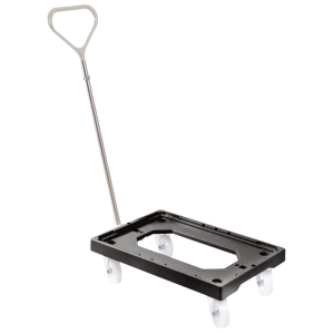 Socle Rodante 4 Ruedas Giratorias - Chapa de Acero - Negro