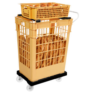 Socle Rodante 4 Ruedas Giratorias - Chapa de Acero - Negro