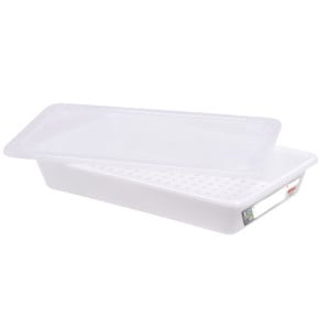 Bac Plat HACCP con Tapa y Rejilla - 5 L - Blanco - Gilac