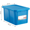 Bac HACCP Rectangular con Tapa - 55 L - Azul