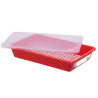 Bac Plat HACCP con Tapa y Rejilla - 5 L - Rojo - Gilac