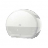 Mini Jumbo White Tork Elevation Toilet Paper Dispenser - High Capacity