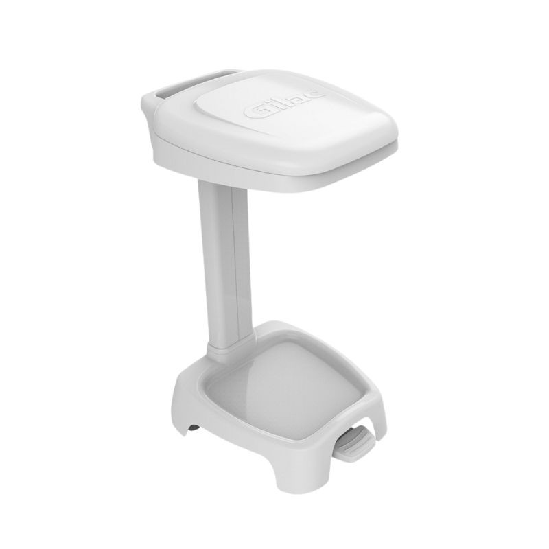 Soporte para Bolsa de Basura con Tapa Blanca - 120 L - Gilac