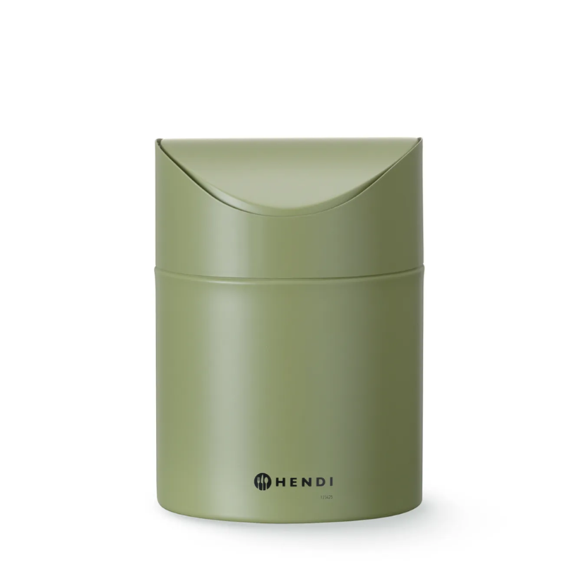 Table Trash Can with Swing Lid - Green - HENDI Table Trash Can with Swing Lid - Green - HENDI