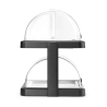 Vitrine Buffet con Tapa Deslizante UNIQ - 2 Bandejas - Negro - HENDI