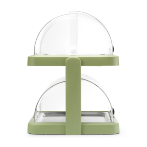 Vitrina Buffet con Tapa Deslizante UNIQ - 2 Bandejas - Verde - HENDI