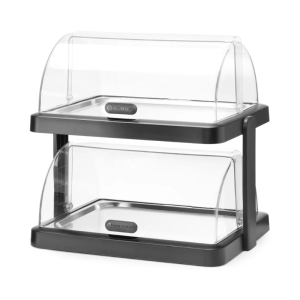 Vitrine Buffet con Tapa Deslizante UNIQ - Negro - HENDI
