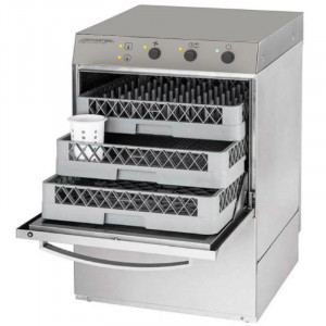 Lavavajillas Profesional con Dosificador de Líquido de Enjuague y Detergente - 50 x 50 cm