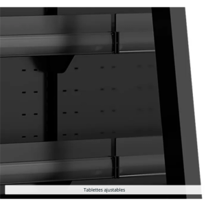 Vitrina Refrigerada Baja Supermercado Abierta - Negro - 360 L