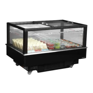 Refrigerador Congelador Tapa de Vidrio Negro - 320 L - TEFCOLD