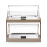 Vitrine Buffet con Tapa Deslizante UNIQ - 2 Bandejas - Beige - HENDI