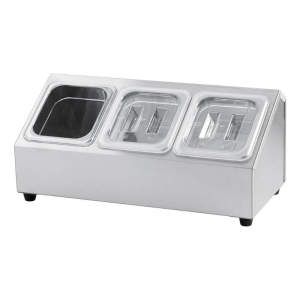 Expositor para 3 Cubetas GN 1/6 - P 150 mm - Stalgast