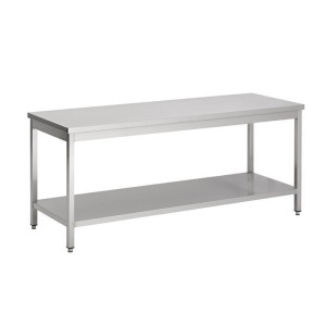Table Inox avec Etagère - L 2000 x P 600 mm - CombiSteel
