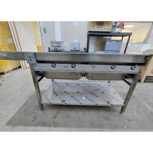 Sink 2 Basins with Dishwasher Passage and Drainer on the Right - 2000 x 700 mm