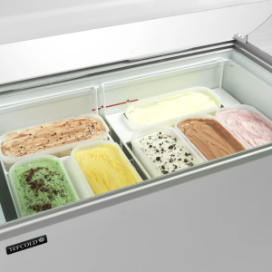 Vitrine a Crema Helada Estática - 7 x 5 L - TEFCOLD