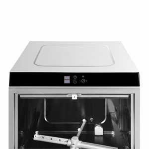 Lavavajillas Profesional con Dosificador de Líquido de Enjuague y Detergente y Bomba de Drenaje - 50 x 50 cm - Dynasteel