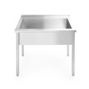Mesa de Fregadero Simple Soldada - P 600 x L 800 mm - HENDI