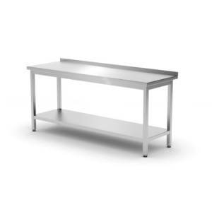 Mesa de Pared Profi Line con Estante - L 1800 x P 600 mm - HENDI