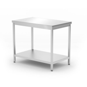 Mesa Central Profi Line con Estante - L 1000 x P 600 mm - HENDI