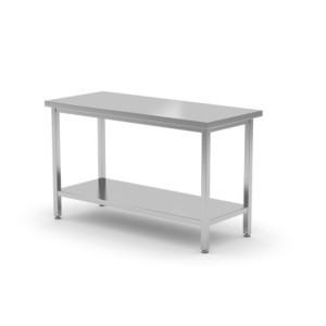 Mesa Central Profi Line con Estante - L 1400 x P 600 mm - HENDI