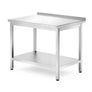 Mesa de Trabajo de Pared Profi Line con Estante - P 700 x L 1000 mm - HENDI