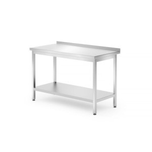 Table de Travail Murale Profi Line avec Étagère - P 700 x L 1200 mm - HENDI