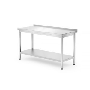 Mesa de Trabajo de Pared Profi Line con Estante - P 700 x L 1400 mm - HENDI