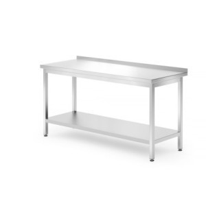 Mesa de Trabajo de Pared Profi Line con Estante - P 700 x L 1600 mm - HENDI
