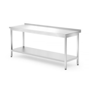 Table de Travail Murale Profi Line avec Étagère - P 700 x L 1800 mm - HENDI