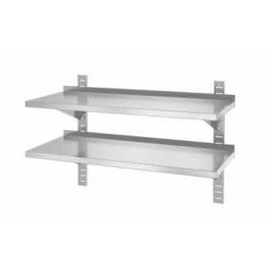 Estante de Pared 2 Niveles Ajustables - L 1000 x P 400 mm - HENDI